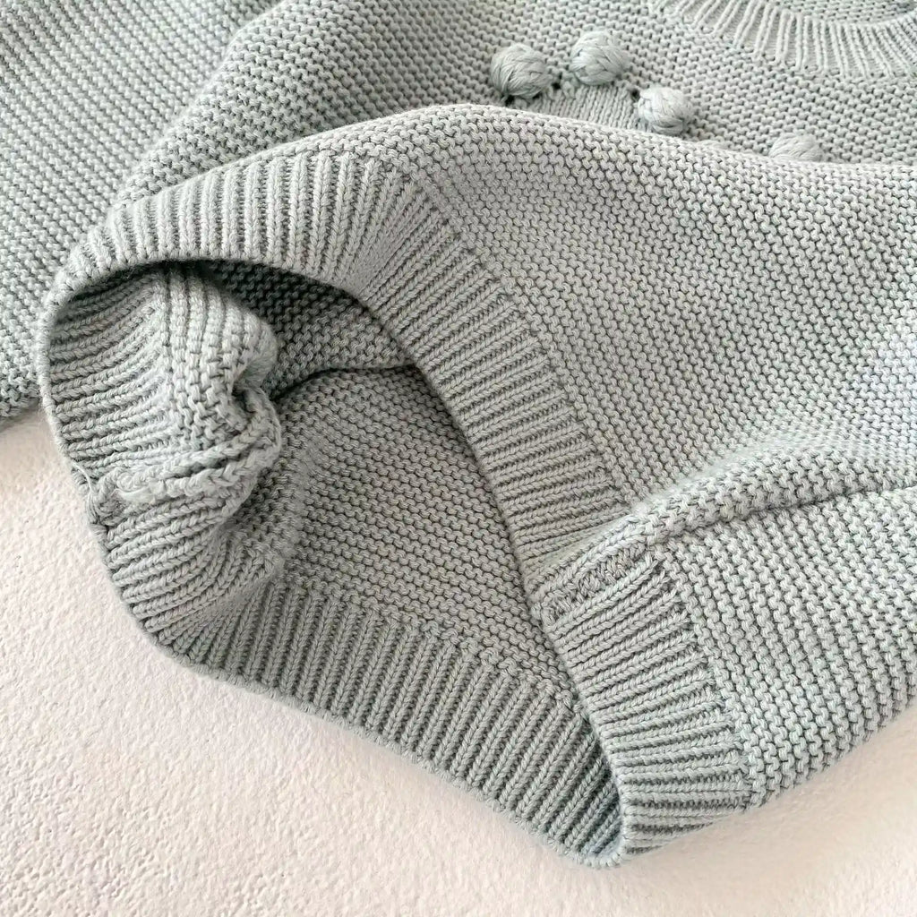 Angelie Pom-Pom Heart Knit Pullover
