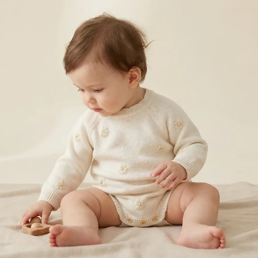 Angelie Petal Knit Romper